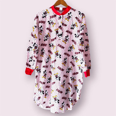 Mickey & Co. Disney Vintage 80s 90s Flannel Mickey Mouse Nightshirt
