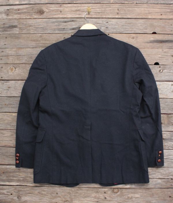 Pendleton 80s Wool Jacket Navy Blue Two-Button Sh… - image 2