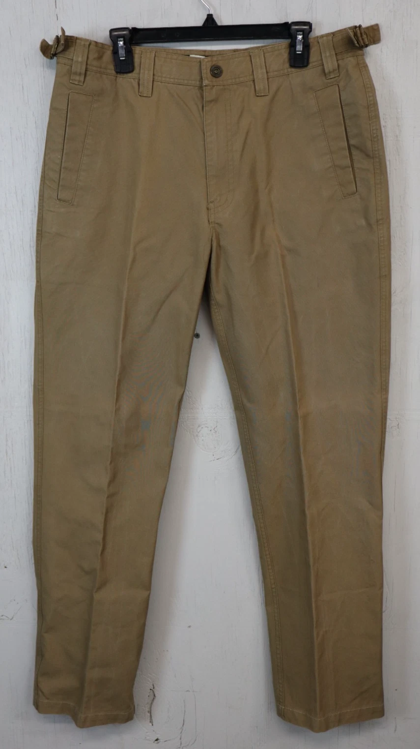 Vintage Orvis Brown Fishing Pants Hiking Hunting Pockets Mens 36x34 Canvas Waxed
