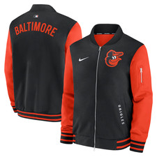 Baltimore Orioles Nike Authentic Collection Dugout Relaxed Full-Zip Bomber Jacke