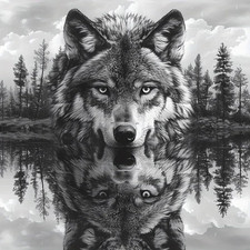 Wolf Diamond Art Kits for Adults, 5D Diamond Painting Kits for Adults, Animal...
