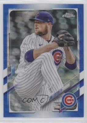 2021 Topps Chrome Blue Wave Refractor 33/75 Jon Lester #13 y8h