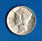 1944 p MERCURY DIMES  BU    90% SILVER