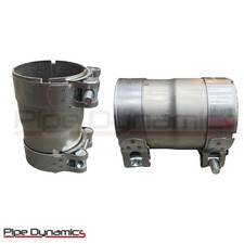 EXHAUST REDUCER ADAPTER JOINING SLEEVE CONNECTOR - VARIOUS SIZES - WITH CLAMPS