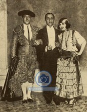 RUDOLPH VALENTINO POLA NEGRI MANUEL REACHI LOS ANGELES 1930 8.5X11 PHOTO