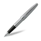 Cross Apogee Fine Nib Fountain Pen Chrome Black Blue Ink Gift Boxed Tip