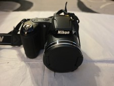 Nikon COOLPIX L320 16.1MP Digital Camera Black AA Battery Op Tested/Working