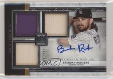 2020 Museum Collection Signature Swatch Triple Relics Brendan Rodgers Auto 1u6