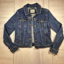 Ashley Vintage Charm Denim Jeans Jacket Button Up Women  s Size Small