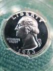 1963 25C Deep Cameo Proof Washington Quarter DCAM