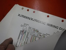 1985 YAMAHA XJ700XN/NC ORIGINAL FACTORY FULL COLOR WIRING DIAGRAM SERVICE