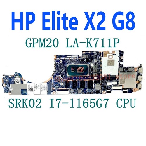 For HP Elite X2 G8 Laptop Motherboard I7-1165G7 16GB CPU LA-K711P M53510-601 *pz