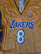 Reebok Los Angeles Lakers Kobe Bryant Jersey Mens XL Yellow Basketball 