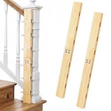 2pcs No Hole Stairway Baby Gate Mounting Kit, Safe Pine Wood Extra Tall Baby ...