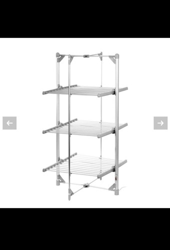Daewoo 3 Tier Foldable Electric Heated Clothes Airer 300W 36 Bar 30KG 150CM