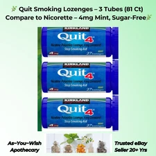 Compare to Nicorette 81 Count 4mg Nicotine Lozenges Mint - Quit Smoking Aid