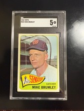 1965 TOPPS #523 MIKE BRUMLEY SGC 5