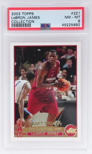 2003 Topps Lebron James PSA 8