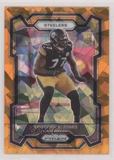 2023 Panini Prizm Rookies Orange Ice Prizm Broderick Jones #385 c6h