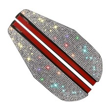 2PCS Bling Car Side Mirror Rain Visor Guard, Rhinestones Automotive Rear White