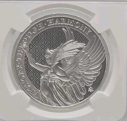 2021 The Queen's Virtues St Helena £1 Victory Silver Coin First Release NGC MS67