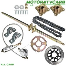 ALL-CARB Go Kart Rear Live Axle Kit Sprocket Brake Wheel Hub 44" ATV Quad