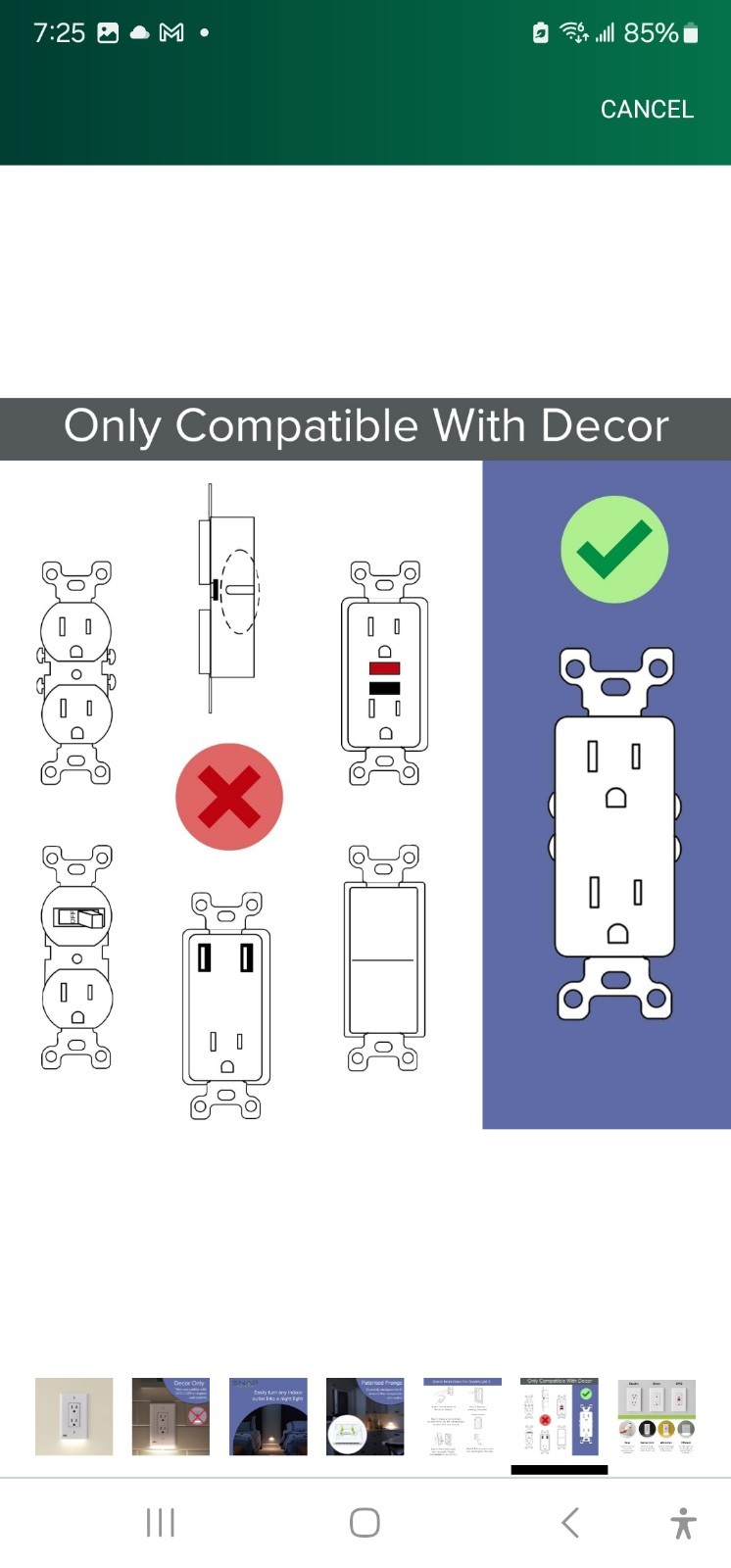 WESTEK  lumi Cover Highlight Wallplate Auto On/off