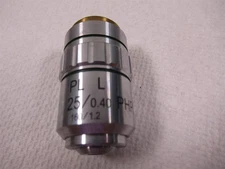 Jenco Inverted Compound Microscope Objective Lens PL L 25x PHP2 160mm 0.40