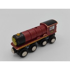 Toys R Us Imaginarium Wooden Magnetic Steam Locomotive Engine Red Black TRU-08