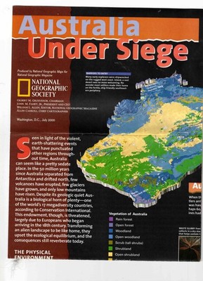 National Geographic Map of Australia, Under Siege (2000)