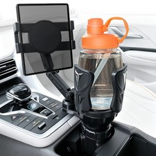 Cup Holder Tablet Mount, Ipad Cup Holder Car Mount with Adjustable Arm Universal