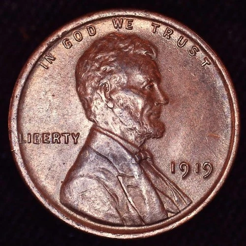 1919 Lincoln Cent - ABOUT UNCIRCULATED