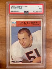 1966 Philadelphia #31 Dick Butkus PSA 3 Rookie Card. rookie card picture