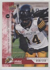 2018 Upper Deck CFL Red 58/150 Abdul Kanneh #71 0kr6