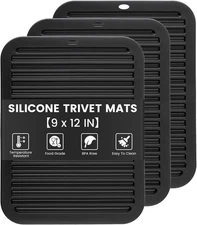 3 PCS Heat Resistant Silicone Trivets