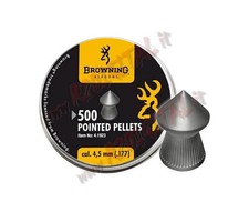 PIOMBINI BROWNING 4.1923 DIABOLO CAL 4.5 mm TESTA a PUNTA 500 Pezzi PALLINI in P