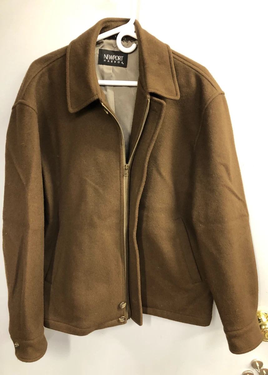 Veste Vintage Homme Newport Harbor – Gris Moyen – Taille M – Poches Zippées – Doublée