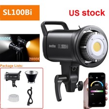 US Godox SL100Bi 100W Bi-Color LED Video Light Bowens,2800-5600K 11 FX Effects