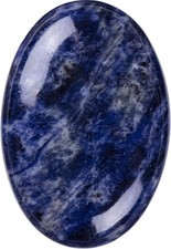 Blue Sodalite Palm Stone Crystal, Polished Healing Gem