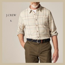 NWT - J. CREW Lightweight Seaboard Soft-Knit Shirt Mike Birch Yellow Sz L - 98