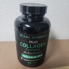 Vital Vitamins Multi Collagen Complex - Type I, II, III, V, X, Hair Nail Growth