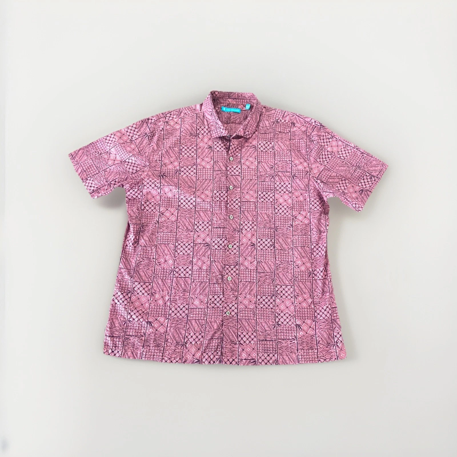 Tori Richard Polynesian Theme Cotton Lawn Hawaiian Shirt Made In Hawaii Size XL