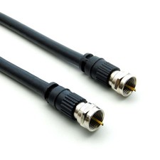 15 Pack of 6Ft F-Type Screw-on RG6 Cable Black
