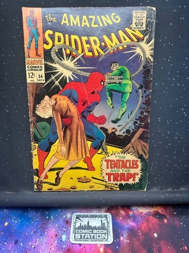 Amazing Spider-Man #54 Raw GD/VG Dr. Oct App HTF 1st Print VTG Marvel Comic '67