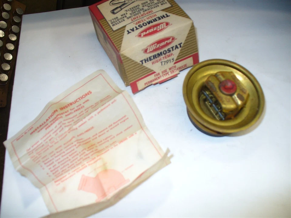 Chrysler DeSoto 1940-54 termostato todo latón vintage 180-195 grados Foto 2 de 2