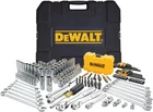 DEWALT Mechanic Tool Set with Case, Socket Set Metric and Standard Full, 1/4" &
