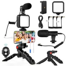 Vlogging Kit for iPhone, Android with Tripod , with Mini LED Video Light  C...