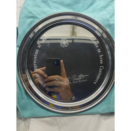 8” Tiffany & Co Sterling silver Tray with bag and box 286 gr - Picture 4 of 6