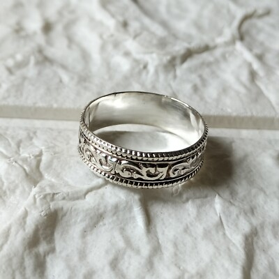 925 Sterling Silver ring Band Ring designer Handmade ring Meditation  Jewelry