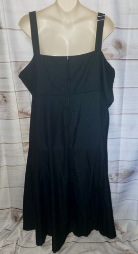 NWT Hot Topic 5 5x Black Midi Skirtall Overall Dress Plus Size Goth Vamp - Picture 17 of 21